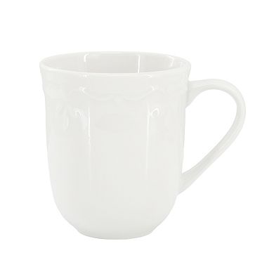 Henryi 6 Piece 12 Ounce Porcelain Mug Set in White