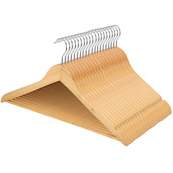 Elama 20 pc Acacia Wood Swivel Hook Hanger Set in Light Brown