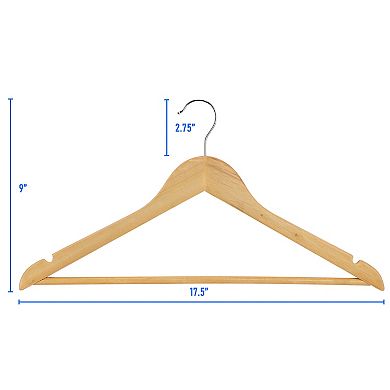 Elama 20 Piece Acacia Wood Swivel Hook Hanger Set in Light Brown