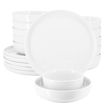 Duncan 18 pc Porcelain Dinnerware Set in White