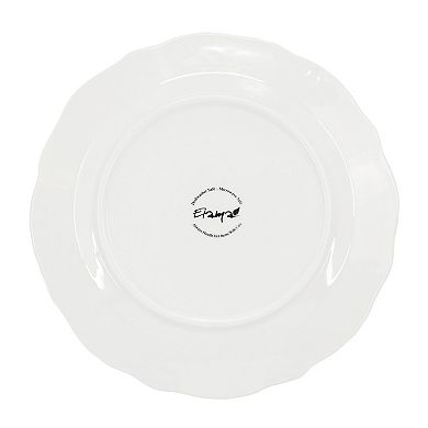 Henryi 6 Piece 8.75 Inch Porcelain Salad Plate Set in White