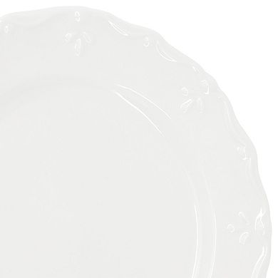 Henryi 6 Piece 8.75 Inch Porcelain Salad Plate Set in White