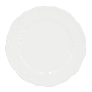 Henryi 6 Piece 8.75 Inch Porcelain Salad Plate Set in White