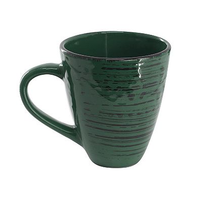 Malibu Sea Glass 16-Piece Dinnerware Set in Dark Green