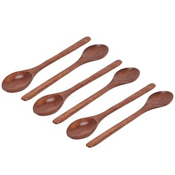 Elama 6 pc 9 Inch Acacia Wood Spoon Set