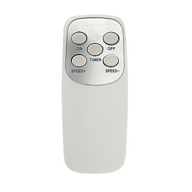 16 Inch 3 Speed Oscillating Stand Fan with Remote Control in White