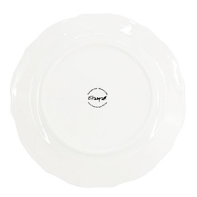 Henryi 6 Piece 10.6 Inch Porcelain Dinner Plate Set in White