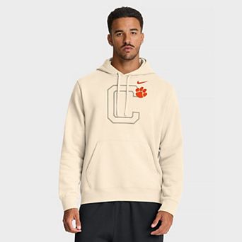 Men's Nike Cream Clemson Tigers Campus Shadow Hoodie