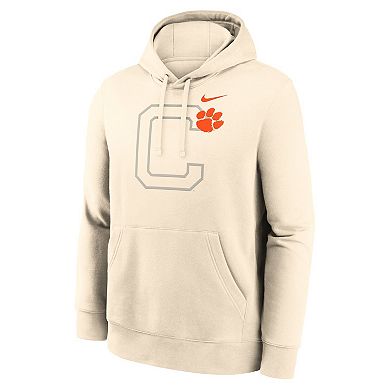 Men's Nike Cream Clemson Tigers Campus Shadow Hoodie