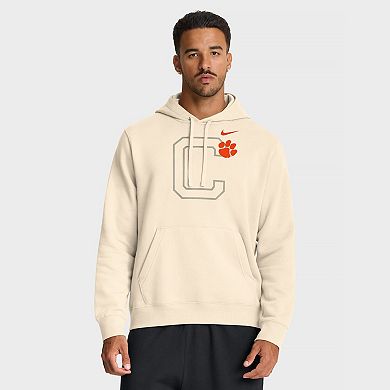 Men's Nike Cream Clemson Tigers Campus Shadow Hoodie