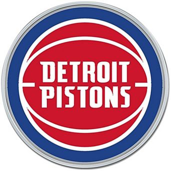 WinCraft Detroit Pistons Colored Chrome Auto Emblem