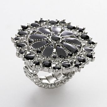 1928 Silver Tone Stretch Ring