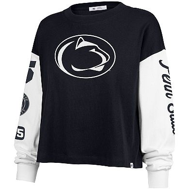 Women's '47 Navy Penn State Nittany Lions Sydney Long Sleeve T-Shirt