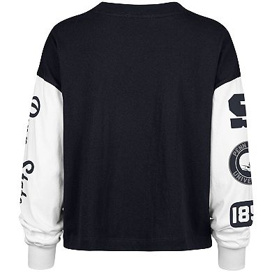 Women's '47 Navy Penn State Nittany Lions Sydney Long Sleeve T-Shirt