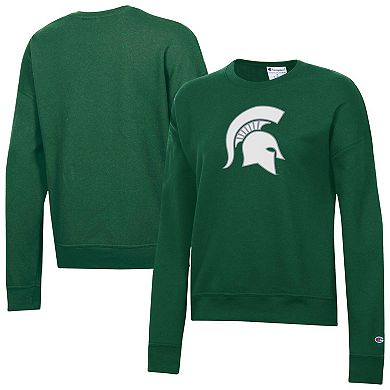 Women's Champion Green Michigan State Spartans Powerblend Sweatshirt