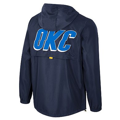 Unisex Stadium Essentials Blue Oklahoma City Thunder Compete Quarter-Zip Hoodie Jacket
