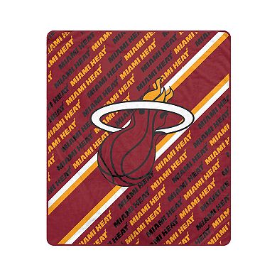 Pegasus Miami Heat 50" x 60" Diagonal Lined Wordmark Ultra Soft Blanket
