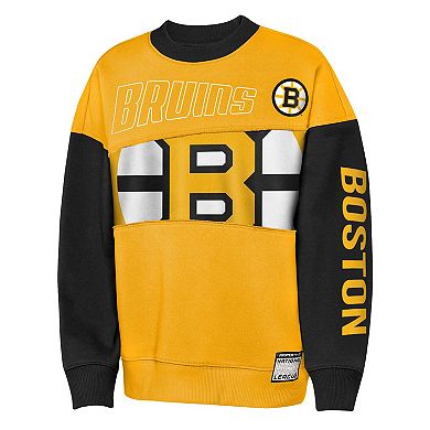 Youth Outerstuff Gold/Black Boston Bruins Impact Player Sweatshirt