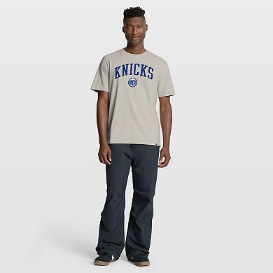 Men's Fanatics Cream New York Knicks Crossover Collection Pull Up Jumper Shot Premium T-Shirt