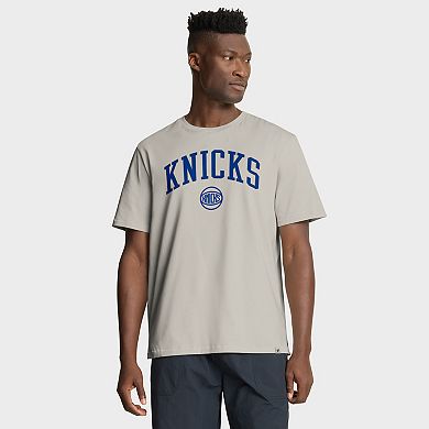 Men's Fanatics Cream New York Knicks Crossover Collection Pull Up Jumper Shot Premium T-Shirt