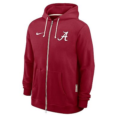 Men's Nike Crimson Alabama Crimson Tide 2025 Sideline Standard Issue Dri-FIT Full-Zip Hoodie