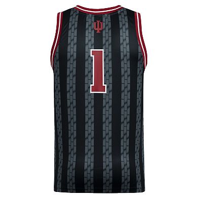 Men's adidas #1 Black Indiana Hoosiers Replica Swingman Jersey