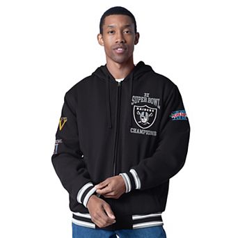 Men's G-III Sports by Carl Banks Black Las Vegas Raiders Power Forward Commemorative Full-Zip Hooded Jacket