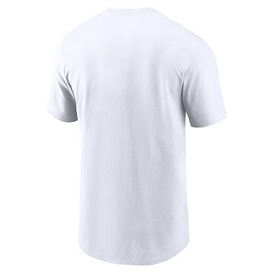 Men's Nike White New York Yankees Fuse Wordmark T-Shirt