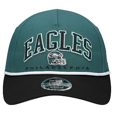 Toddler New Era Green/Black Philadelphia Eagles Arch COOLERA 9FORTY A-Frame Adjustable Hat