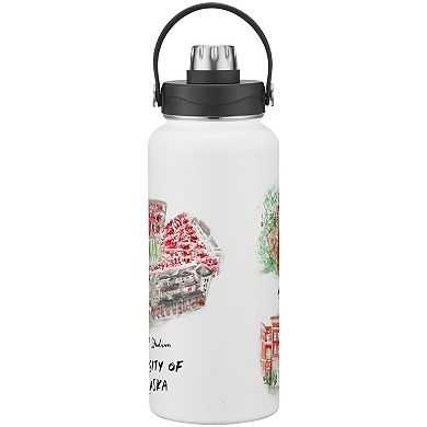 Nebraska Huskers Laura Wilcox Watercolors 34oz. Water Bottle