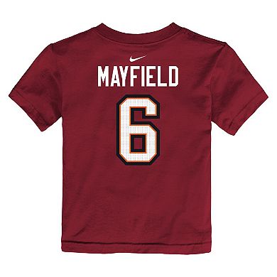 Toddler Nike Baker Mayfield Red Tampa Bay Buccaneers Player Name & Number T-Shirt