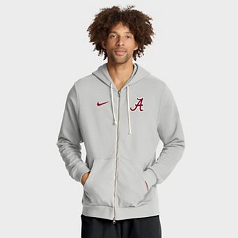 Men's Nike Gray Alabama Crimson Tide 2025 Sideline Standard Issue Dri-FIT Full-Zip Hoodie