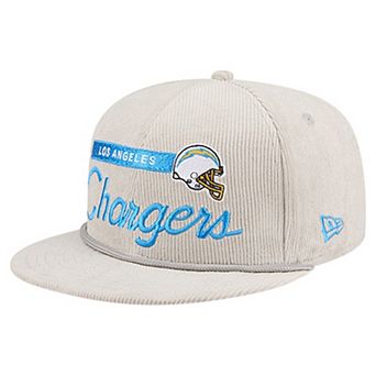 Men's New Era Gray Los Angeles Chargers Cord Rope Corduroy 9FIFTY Snapback Hat