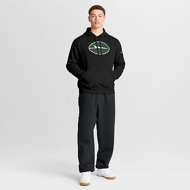 Men's Nike Black New York Jets Club Fleece Pullover Hoodie