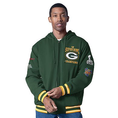 Men's G-III Sports by Carl Banks Green Green Bay Packers Power Forward Commemorative Full-Zip Hooded Jacket