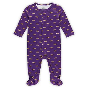 Newborn & Infant ZooZatz Purple LSU Tigers Magnetic Closure Sleeper