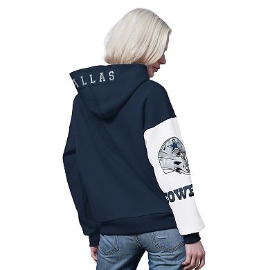 Women's Starter Navy Dallas Cowboys 4th Down Full-Zip Hoodie