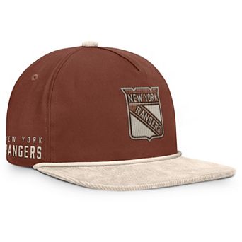 Men's Fanatics Brown/Cream New York Rangers Reminisce Vintage Adjustable Hat