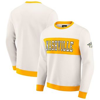 Men's Darius Rucker Collection by Fanatics Cream Nashville Predators Colorblock Pullover Sweatshirt