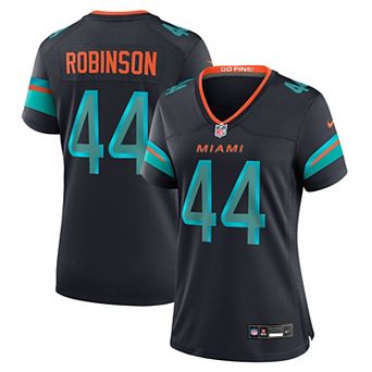 Women's Nike Chop Robinson Pitch Blue Miami Dolphins 2025 Rivalries Collection Game Jersey