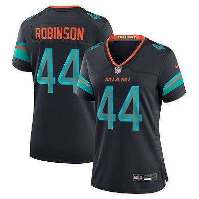 Women's Nike Chop Robinson Pitch Blue Miami Dolphins 2025 Rivalries Collection Game Jersey