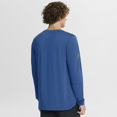 Men's Fanatics Blue New York Rangers Authentic Pro Rink Centennial Tech Long Sleeve T-Shirt