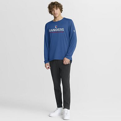 Men's Fanatics Blue New York Rangers Authentic Pro Rink Centennial Tech Long Sleeve T-Shirt