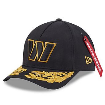 Men's New Era x Alpha Industries Black Washington Commanders A-Frame 9FORTY Adjustable Hat