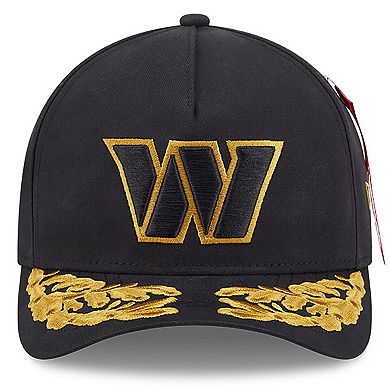 Men's New Era x Alpha Industries Black Washington Commanders A-Frame 9FORTY Adjustable Hat