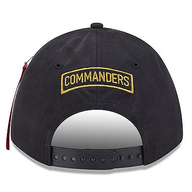 Men's New Era x Alpha Industries Black Washington Commanders A-Frame 9FORTY Adjustable Hat