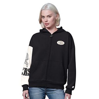 Women's Starter Black San Francisco 49ers 4th Down Full-Zip Hoodie