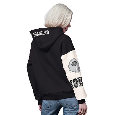 Women's Starter Black San Francisco 49ers 4th Down Full-Zip Hoodie