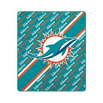 Pegasus Miami Dolphins 50" x 60" Diagonal Lined Wordmark Ultra Soft Blanket