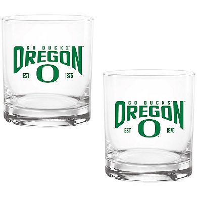 Oregon Ducks Two-Pack 14oz. Established Rocks Glass Set
